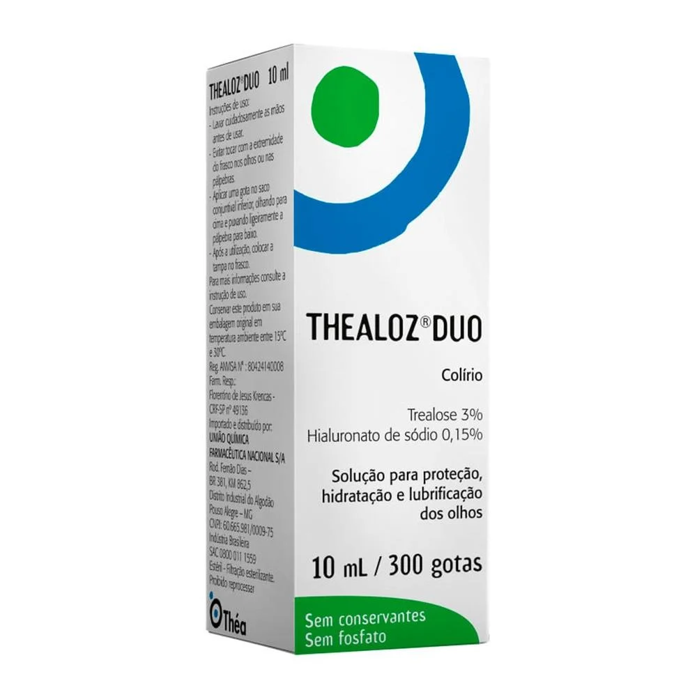 Solução Oftálmica Thealoz Duo 3g + 0,15g União Química 10ml