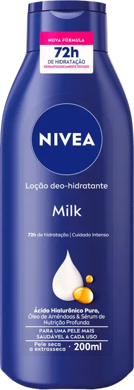 HIDRATANTE NIVEA 200ML MILK PELE SECA