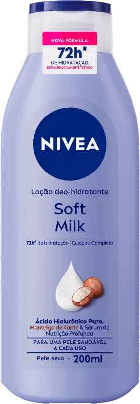 HIDRATANTE NIVEA 200ML SOFT MILK PELE SECA