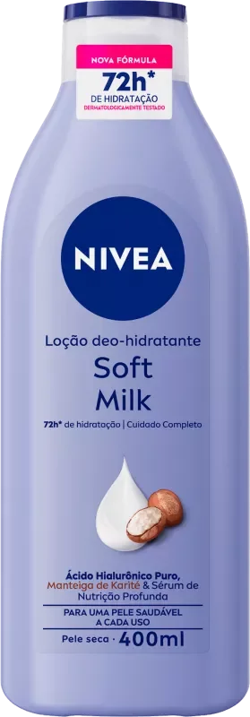 HIDRATANTE NIVEA 400ML SOFT MILK PELE SECA