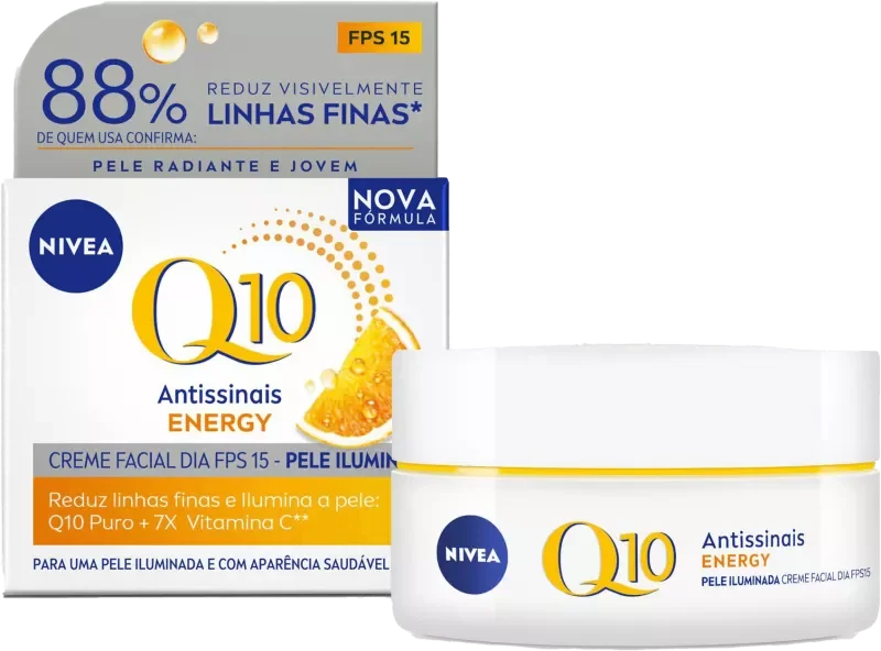 CREME FACIAL NIVEA 050G ANTISSINAIS ENERGY Q10 F15 VITAMINA C
