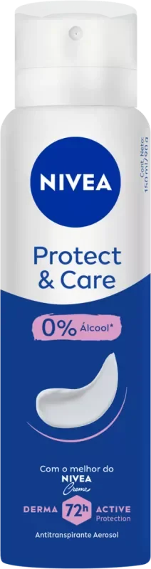 DESODORANTE NIVEA AEROSSOL 150ML FEMININO PROTECT & CARE