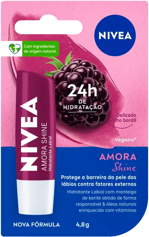 PROTETOR LABIAL NIVEA 4,8G AMORA SHINE