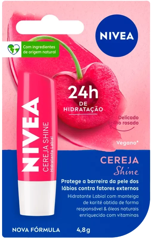 PROTETOR LABIAL NIVEA 4,8G CEREJA SHINE