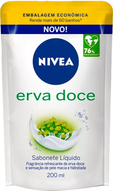 SABONETE NIVEA 200ML LÍQUIDO ERVA DOCE REFIL