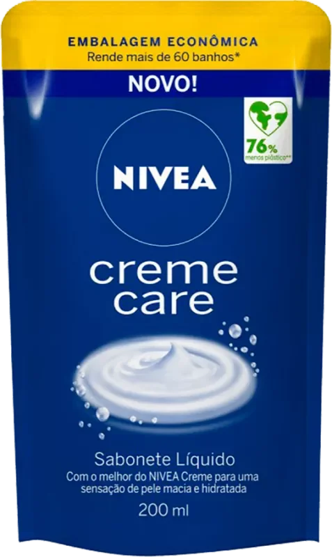 SABONETE NIVEA 200ML LÍQUIDO CREME CARE REFIL