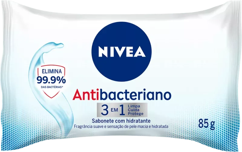 SABONETE NIVEA 085G ANTIBACTERIANO 3EM1