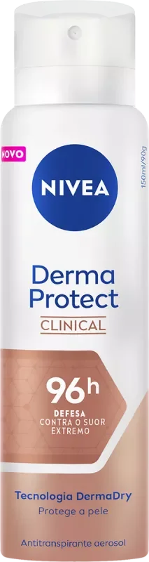 DESODORANTE NIVEA CLINICAL AEROSSOL 150ML FEMININO DERMA PROTECT