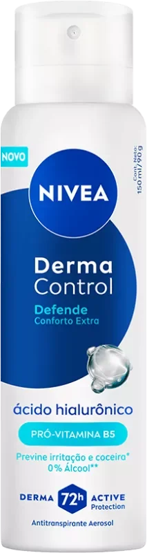 DESODORANTE NIVEA AEROSSOL 150ML FEMININO DERMA CONTROL DEFENDE