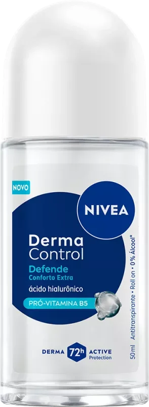 DESODORANTE NIVEA ROLLON 050ML FEMININO DERMA CONTROL DEFENDE