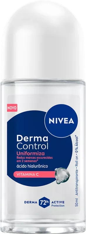 DESODORANTE NIVEA ROLLON 050ML FEMININO DERMA CONTROL UNIFORMIZA