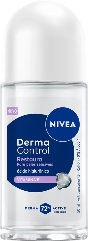 DESODORANTE NIVEA ROLLON 050ML FEMININO DERMA CONTROL RESTAURA