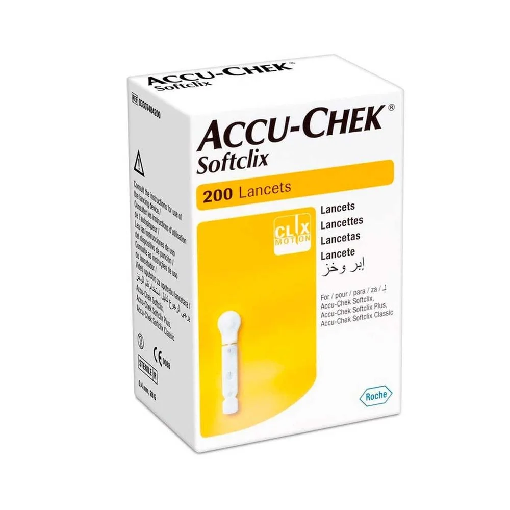 Lancetas Accu-Chek Softclix com 200 Unidades
