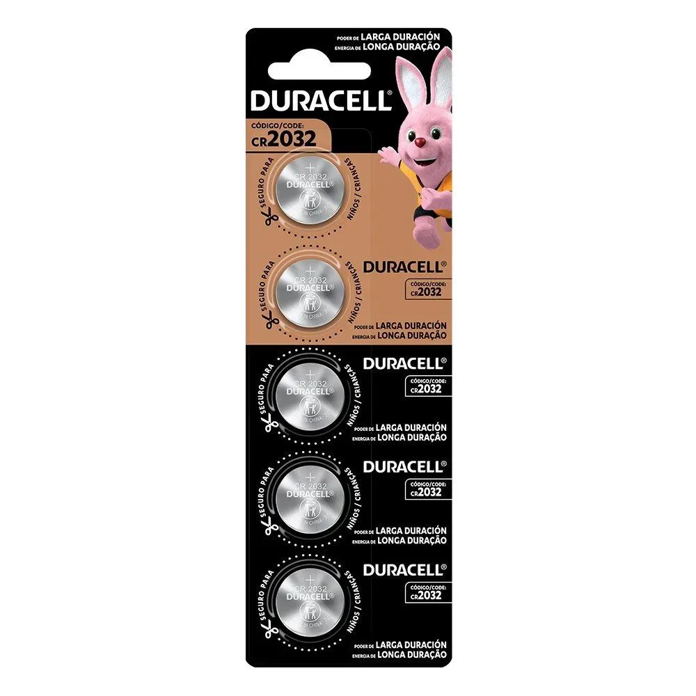 Bateria Duracell Moeda Lítio Cr2032 Embalagem com 5 unidades