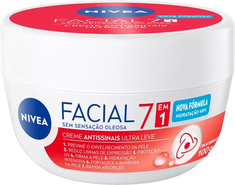 CREME FACIAL NIVEA 100G 7EM1 ANTISSINAIS