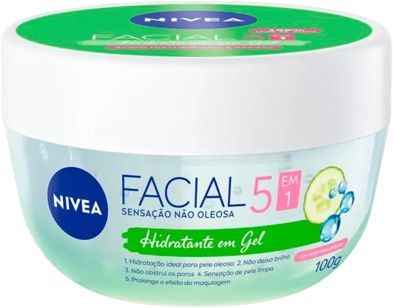 CREME FACIAL NIVEA 100G 5EM1 GEL ÁCIDO HIALURÔNICO