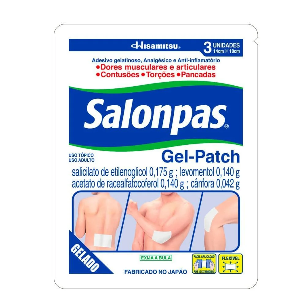 Salonpas Gel Patch com 3 Unidades
