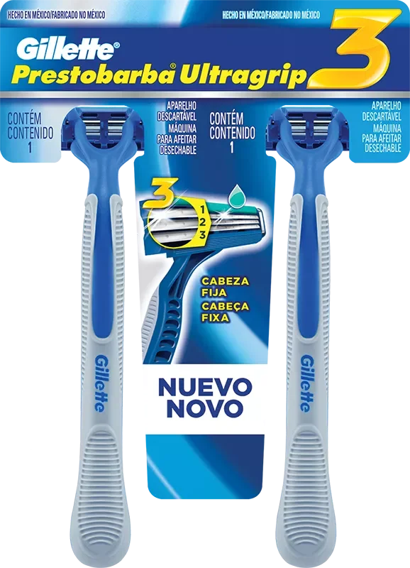 APARELHO DE BARBEAR PRESTOBARBA ULTRAGRIP 3 PB 2UN