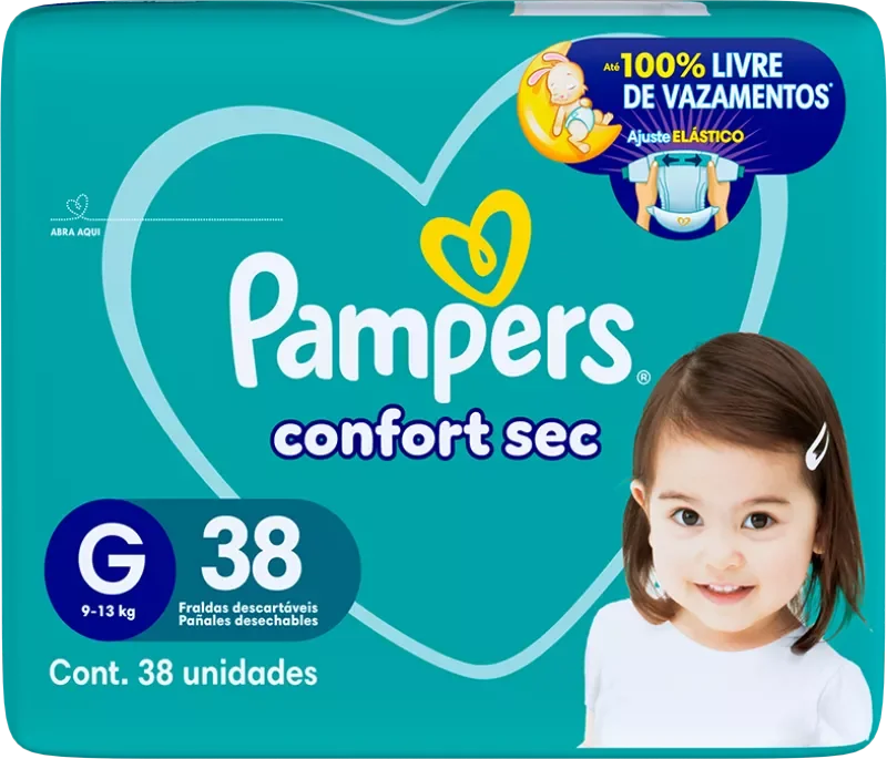 FRALDA PAMPERS CONFORT SEC MEGA G 38UN