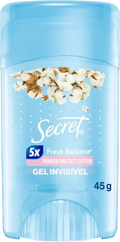 DESODORANTE SECRET GEL STICK 045G POWDER PROTECT COTTON