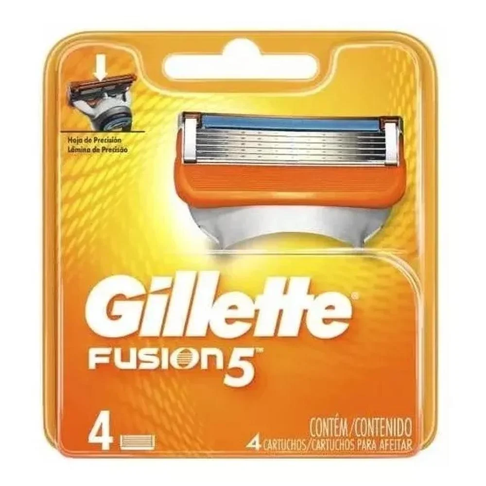 Cargas para Aparelho de Barbear Gillette Fusion 5 com 4 Unidades