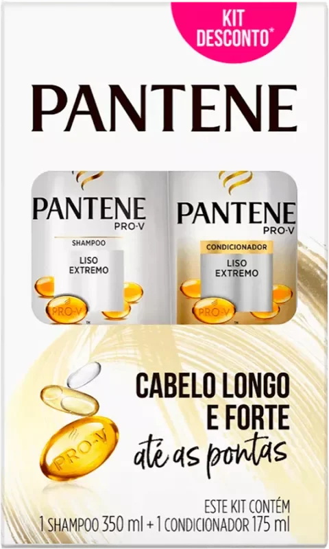 SHAMPOO PANTENE 350ML LISO EXTREMO+CONDICIONADOR 175ML LISO EXTREMO