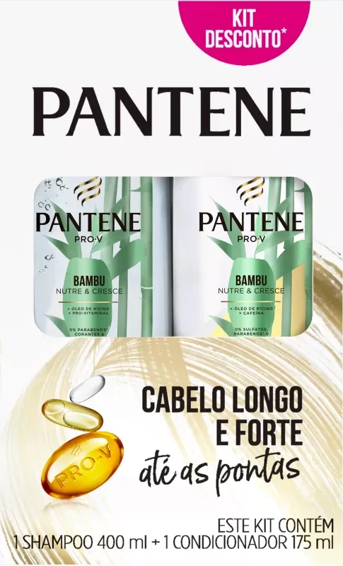 SHAMPOO PANTENE 0400ML BAMBU+CONDICIONADOR 175ML BAMBU