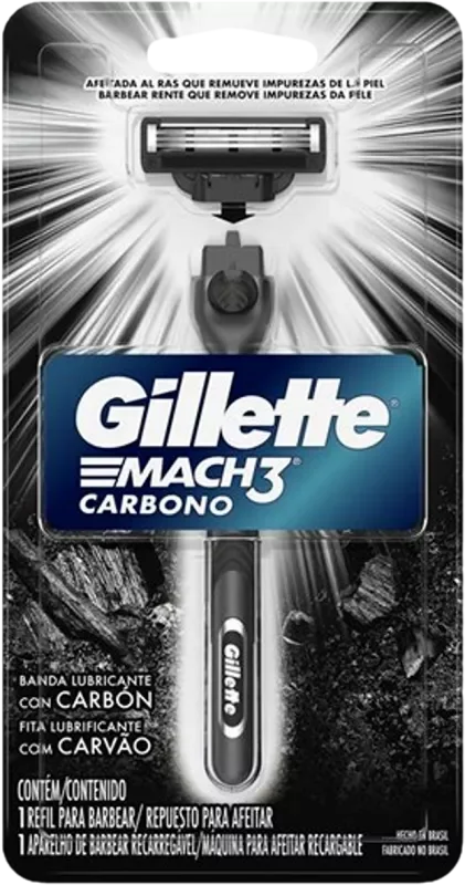 APARELHO DE BARBEAR MACH3 CARBONO