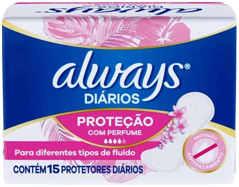 ABSORVENTE ALWAYS PROTETOR DIÁRIO 15UN COM PERFUME
