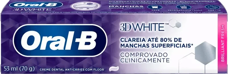 CREME DENTAL ORAL-B 070G 3D WHITE BRILLIANT FRESH