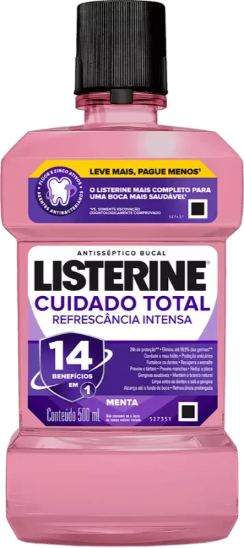 ANTISSÉPTICO BUCAL LISTERINE 0500ML CUIDADO TOTAL