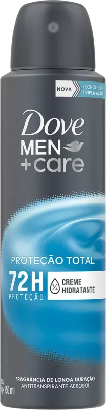 DESODORANTE DOVE AEROSSOL 150ML MEN CARE PROTEÇÃO TOTAL