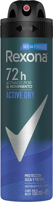 DESODORANTE REXONA AEROSSOL 150ML MEN ACTIVE DRY
