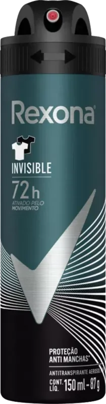 DESODORANTE REXONA AEROSSOL 150ML MEN INVISIBLE