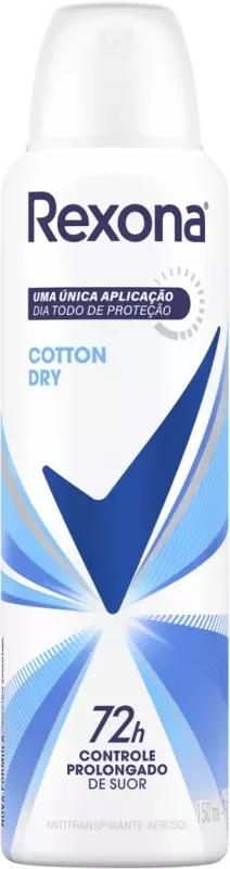 DESODORANTE REXONA AEROSSOL 150ML FEMININO COTTON DRY