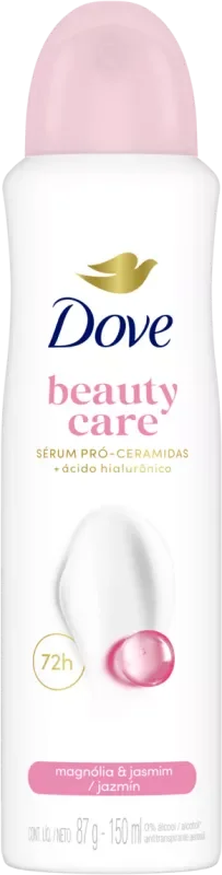 DESODORANTE DOVE AEROSSOL 150ML BEAUTY CARE MAGNÓLIA & JASMIM