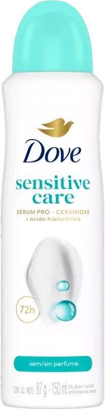 DESODORANTE DOVE AEROSSOL 150ML SENSITIVE CARE SEM PERFUME