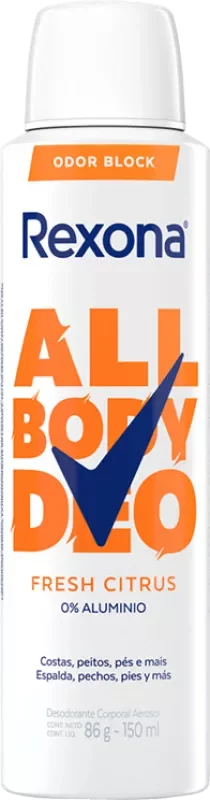 ALL BODY DEO REXONA AEROSSOL 150ML FRESH CITRUS