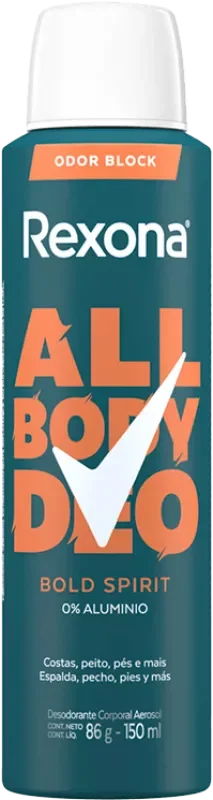 ALL BODY DEO REXONA AEROSSOL 150ML BOLD SPIRIT