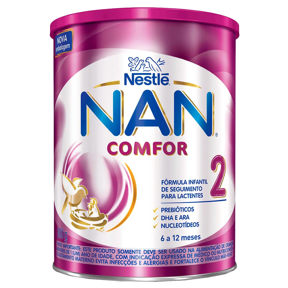 Fórmula Infantil Nestlé NAN Comfor 2 com 800g