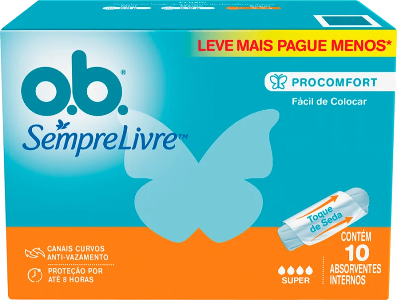 ABSORVENTE OB INTERNO 10UN SUPER