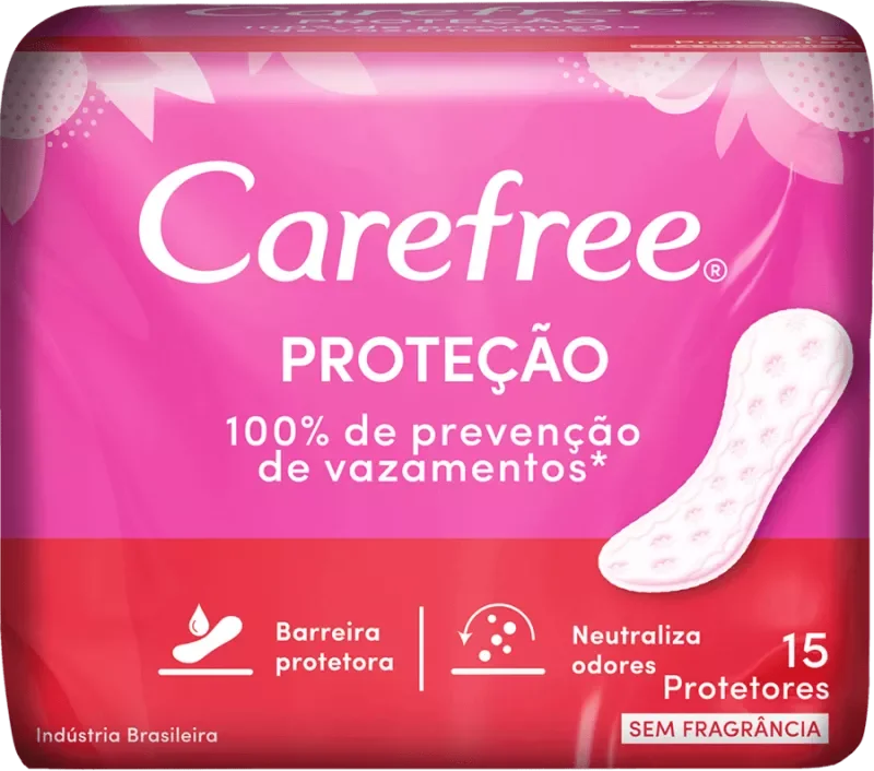 ABSORVENTE CAREFREE PROTETOR 15UN PROTEÇÃO SEM PERFUME