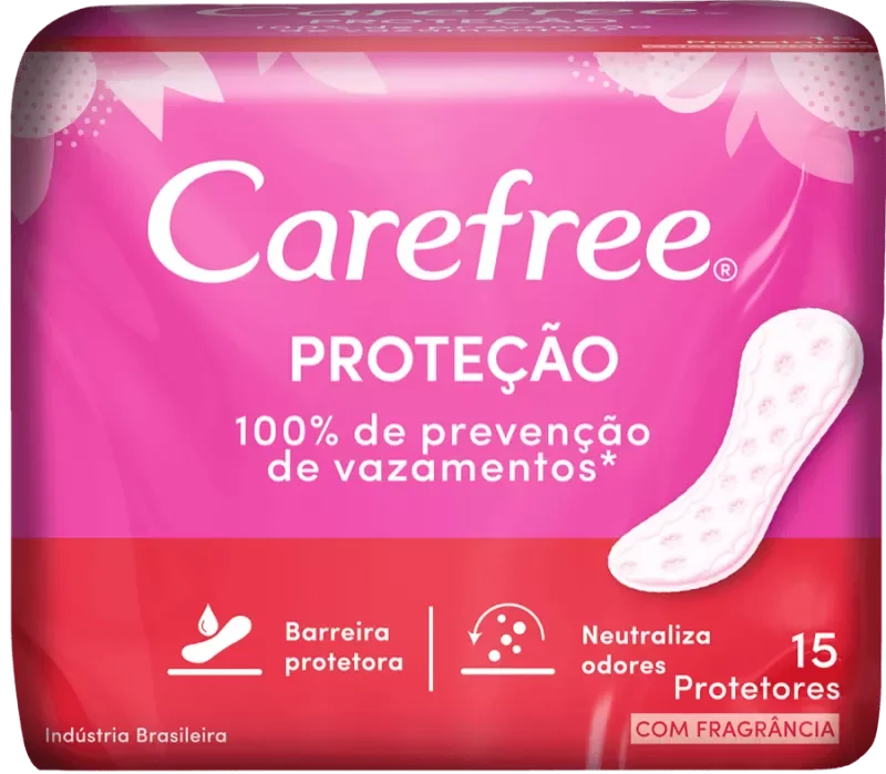 ABSORVENTE CAREFREE PROTETOR 15UN PROTEÇÃO COM PERFUME
