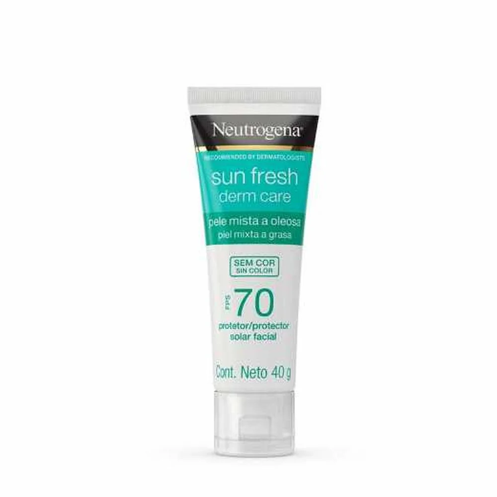 Protetor Solar Neutrogena Sun Fresh Derm Care FPS 70 Facial Pele Mista a Oleosa 40g