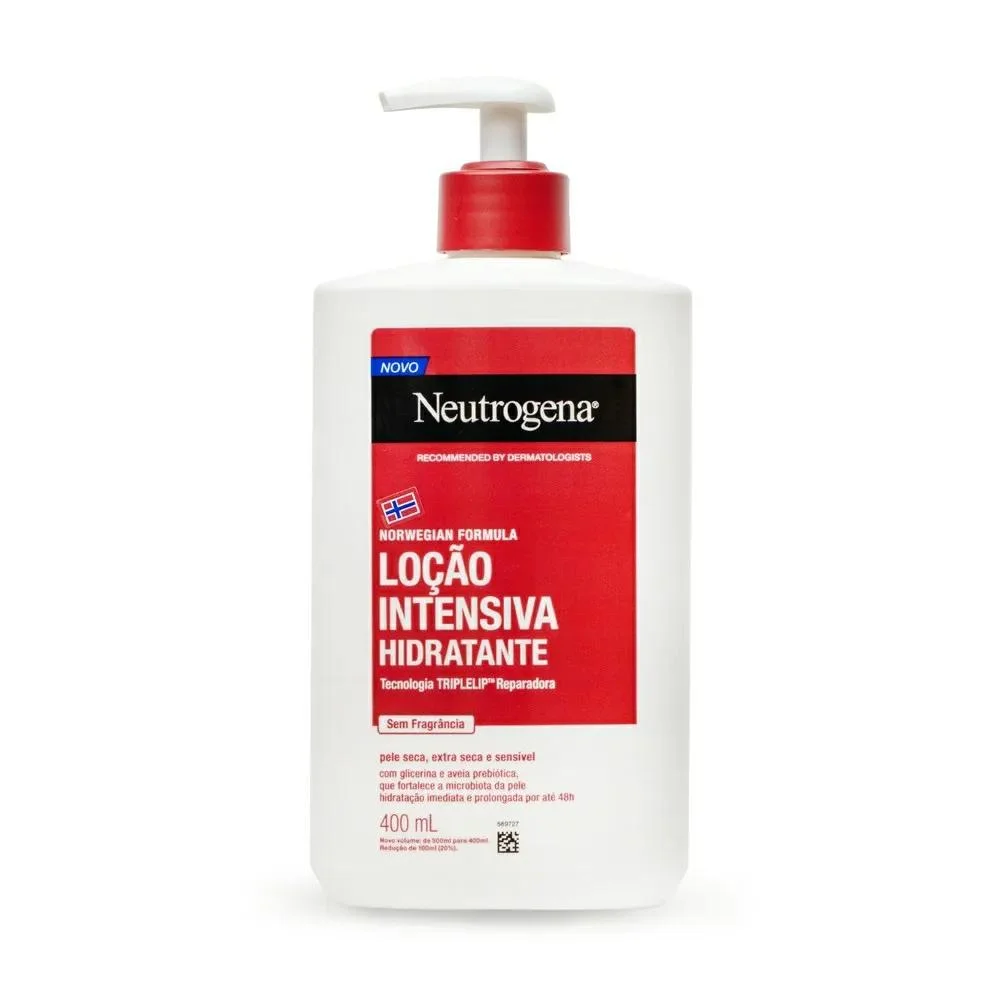 Loção Hidratante Corporal Neutrogena Norwegian Intensivo Sem Fragrância 400ml