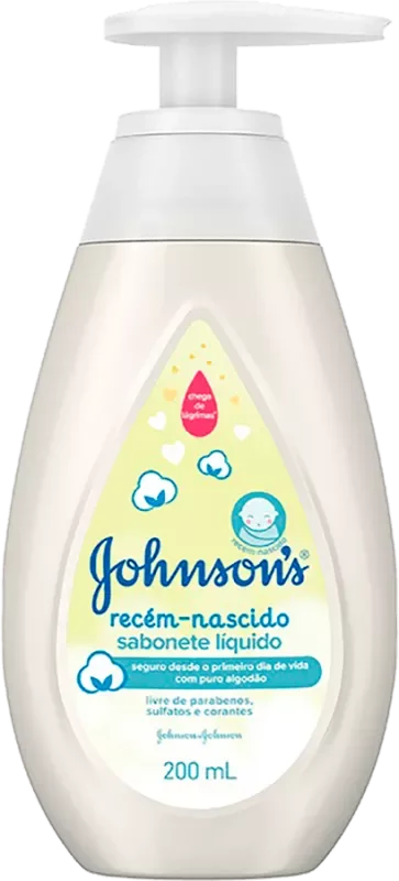 SABONETE JOHNSON'S BABY 200ML LÍQUIDO RECÉM NASCIDO
