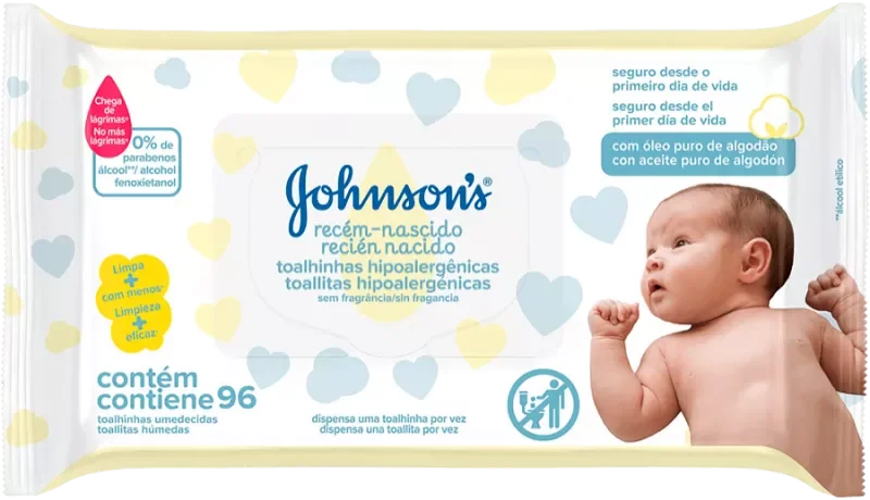LENÇO UMEDECIDO JOHNSON'S BABY 096UN RECÉM NASCIDO TOALHINHAS