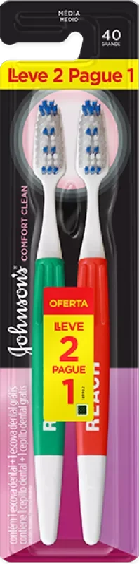 ESCOVA DENTAL JOHNSON'S COMFORT CLEAN 40 MÉDIA L2P1