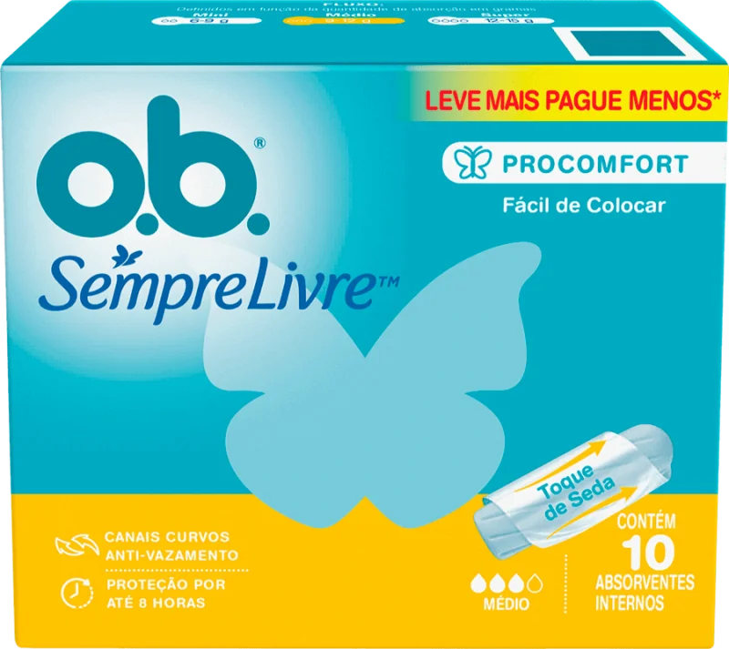 ABSORVENTE OB INTERNO 10UN MÉDIO