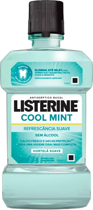 ANTISSÉPTICO BUCAL LISTERINE 0250ML COOL MINT ZERO ÁLCOOL